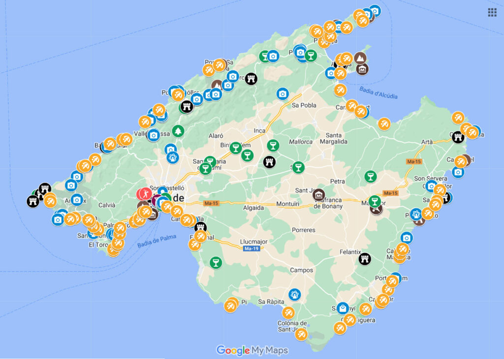 interaktywna mapa Majorki